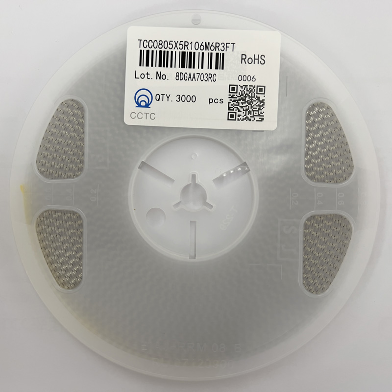 三環(huán)貼片電容TCC0805X5R106M6R3FT