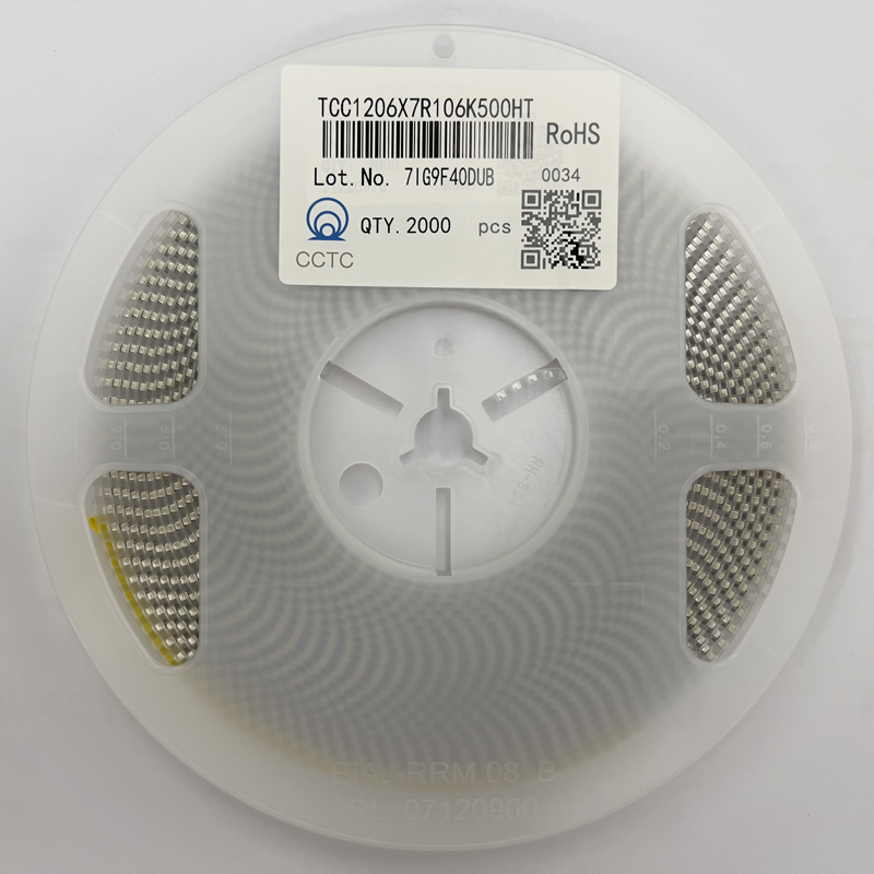 三環(huán)貼片電容TCC1206X7R106K500HT